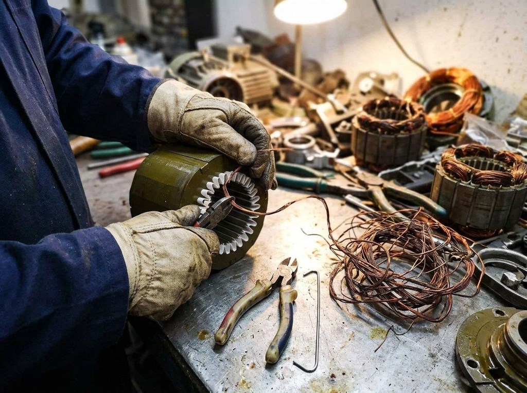 Foto 1 Así devolvemos la funcionalidad a su motor con bobinado manual en Cáceres